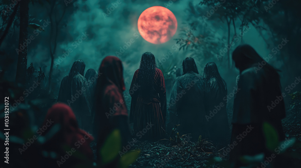 Obraz premium Scene is eerie and mysterious
