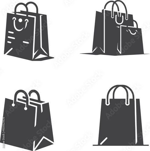 set of shopping bags