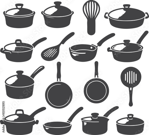 set of kitchen utensils