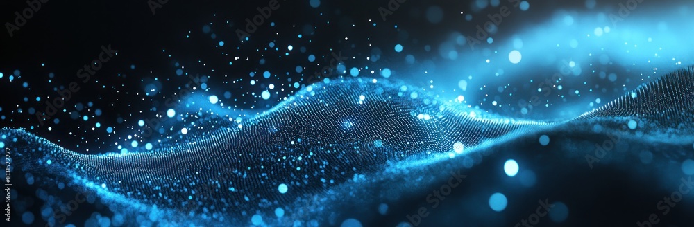 Abstract Blue Wave with Bokeh Abstract Blue Wave with Bokeh