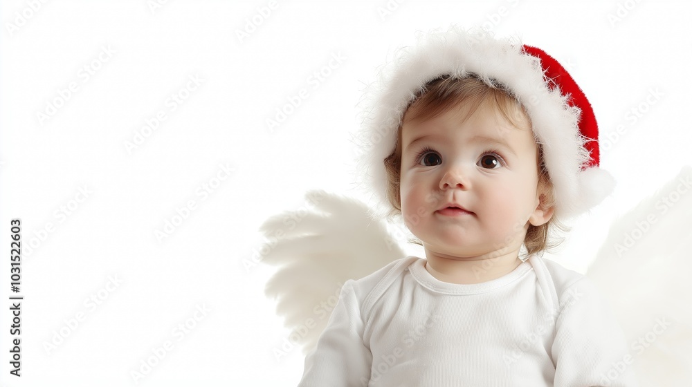 photo of lovely kid for christmas, isolated on white background photo of lovely kid for christmas, isolated on white background