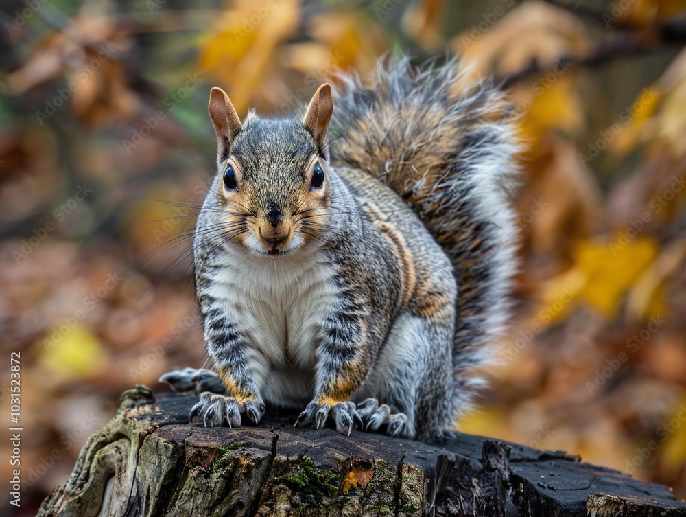 Close-up Portrait of a Gray Squirrel in Autumn Close-up Portrait of a Gray Squirrel in Autumn