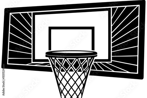 basketball backboard  silhouette vector illustration