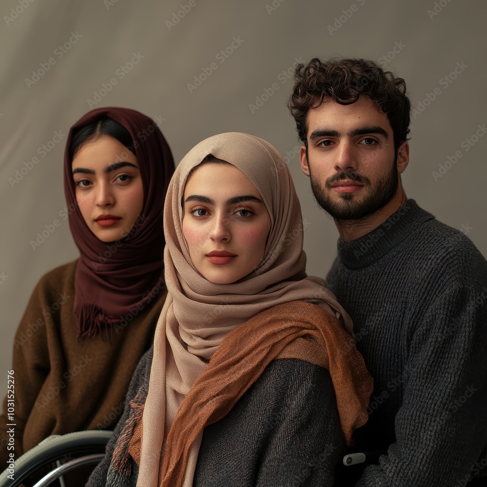 Portrait of Three Young Adults - Diversity, Inclusion, and Friendship Portrait of Three Young Adults - Diversity, Inclusion, and Friendship