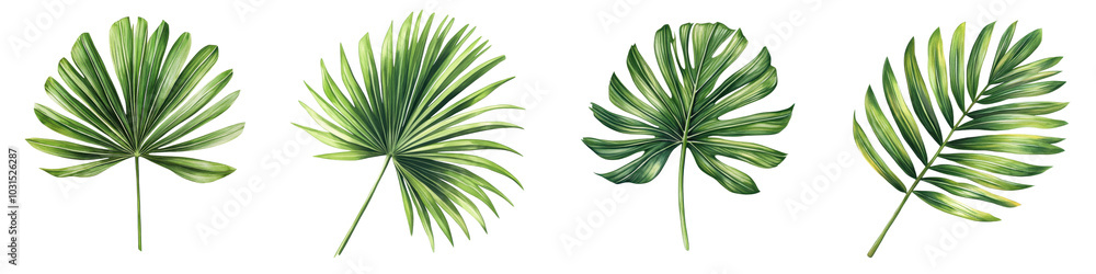 Striking Tropical Foliage Vibrant green palm leaves and lush exotic plant life against a natural organic background Concept of tropical nature jungle rainforest and biodiversity Striking Tropical Foliage Vibrant green palm leaves and lush exotic plant life against a natural organic background Concept of tropical nature jungle rainforest and biodiversity