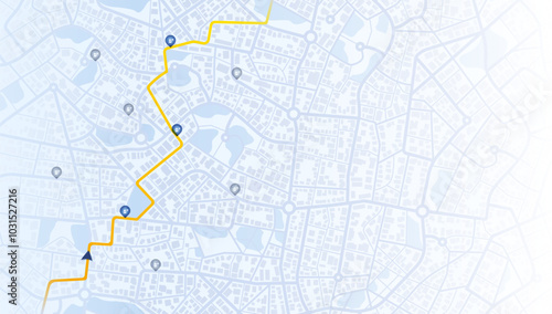 Concept a network of charging station across city. Public stations available along route. Flexible charging solutions for electric vehicles. Select the most convenient route. Vector illustration