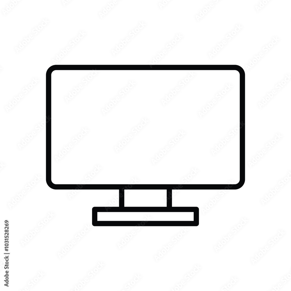TV icon logo design template isolated illustration TV icon logo design template isolated illustration