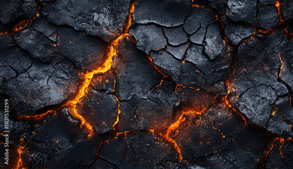 Lava crack ground mud textured, Top View Volcanic Lava Fire Texture Background
Lava crack ground mud textured, Top View Volcanic Lava Fire Texture Background