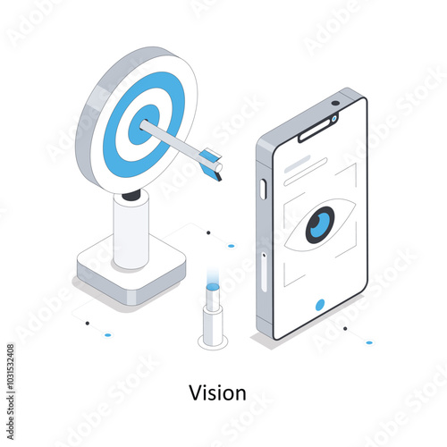 Vision isometric stock illustration. EPS File stock illustration