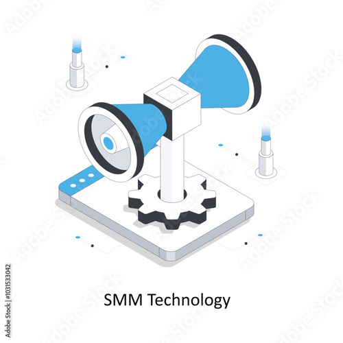 SMM Technology isometric stock illustration. EPS File stock illustration
