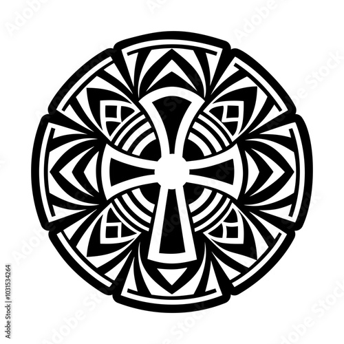 Ankh symbol icon in glyph style 