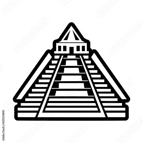 A filled style icon of desert pyramid 