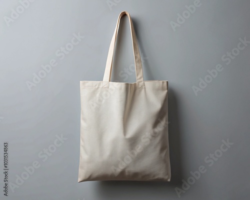 Blank Tote Bag Mockup for Custom Branding Presentation on Neutral Background