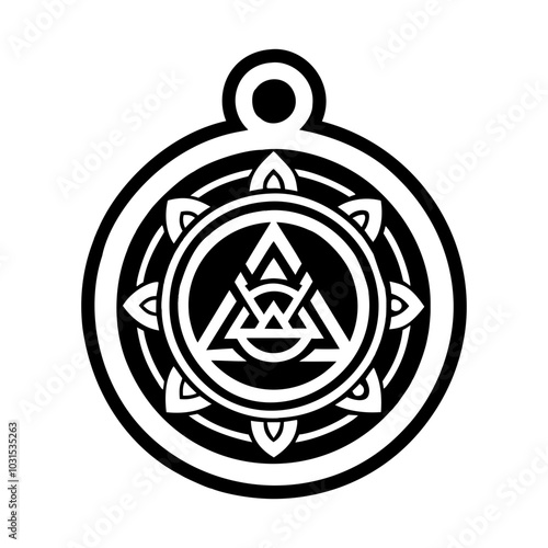 A glyph style icon of an ancestor symbol 