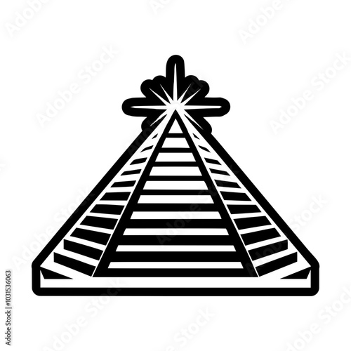 A glyph icon of khufu pyramid 