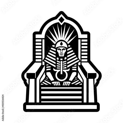 Osiris throne icon in glyph style 