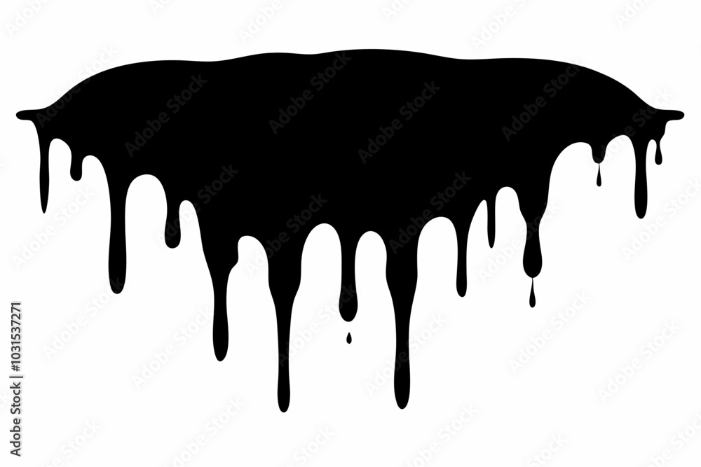 Dripping Paint Silhouette Vector, Horror Halloween Drip Effect. Vector illustration Dripping Paint Silhouette Vector, Horror Halloween Drip Effect. Vector illustration