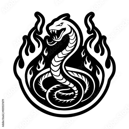 A glyph icon of serpent deity 