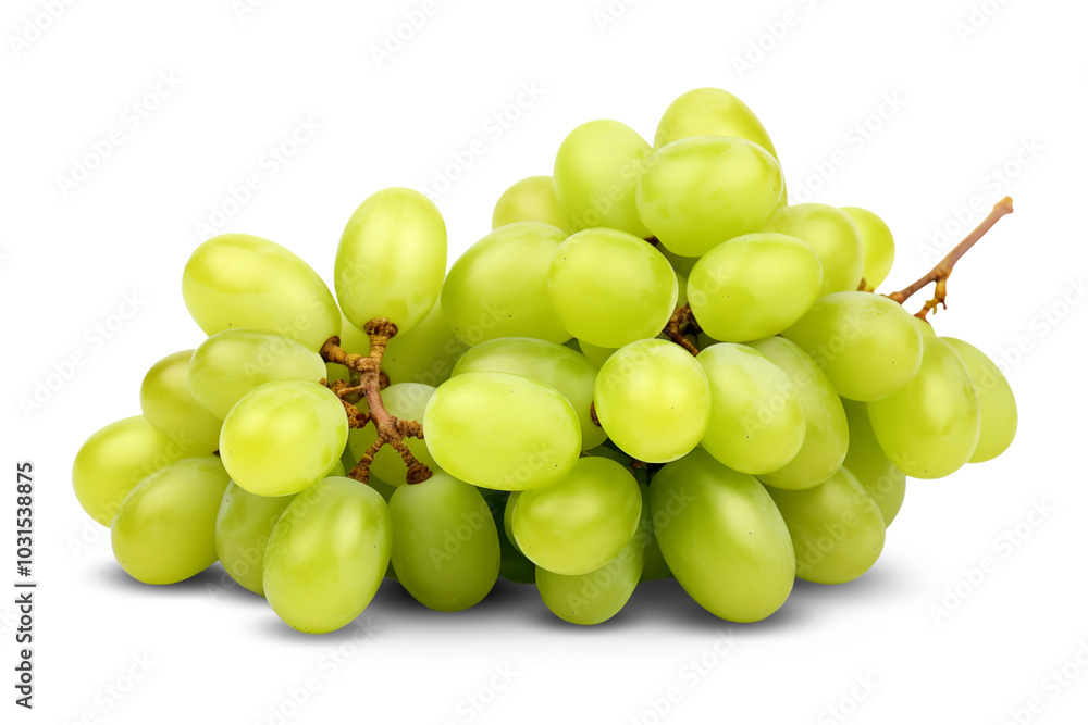 Sweet grapes with leaves isolated on transparent or white background, png Sweet grapes with leaves isolated on transparent or white background, png