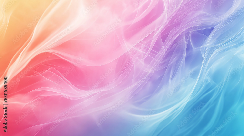 Soft Colorful Smoke Swirls Gently Flowing in Abstract Space Soft Colorful Smoke Swirls Gently Flowing in Abstract Space