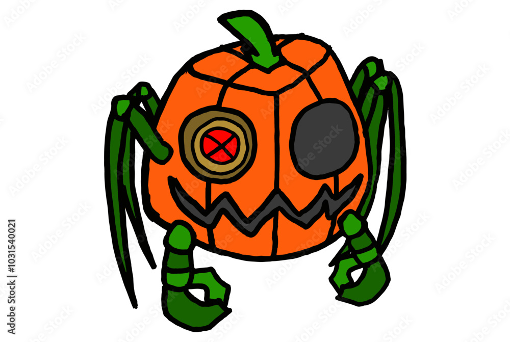 Halloween Pumpkin Head Crab Robot Halloween Pumpkin Head Crab Robot