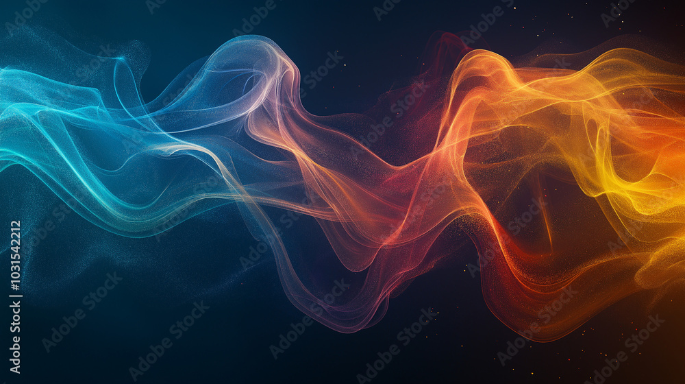 Obraz premium Abstract Colorful Smoke and Flowing Waves with Vibrant Gradients and Dynamic Motion
