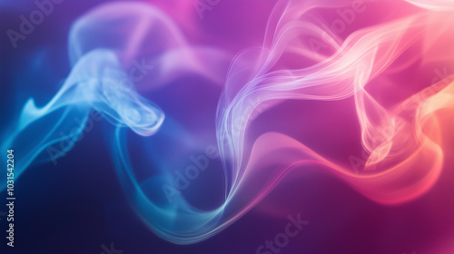 Abstract Colorful Smoke and Flowing Waves with Vibrant Gradients and Dynamic Motion