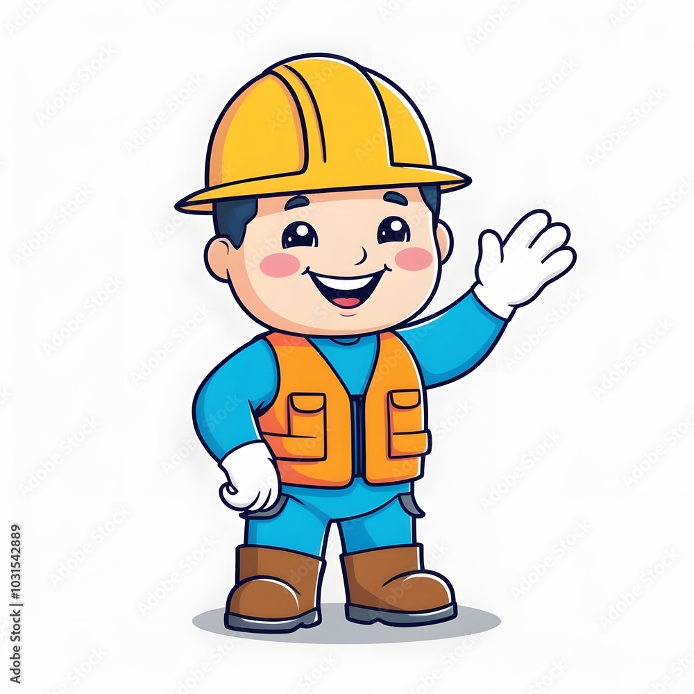 Cute Cartoon Construction Worker (Confident)
Cute Cartoon Construction Worker (Confident)