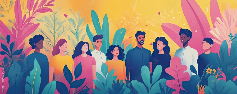 A diverse team of coworkers, with people of different races, genders, and abilities collaborating on a project A diverse team of coworkers, with people of different races, genders, and abilities collaborating on a project
