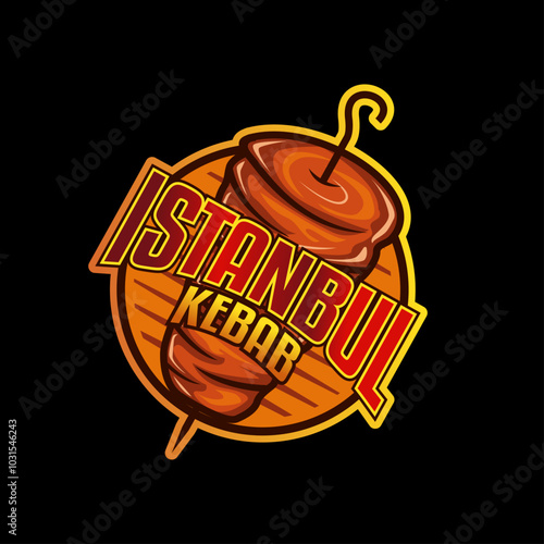 vector illustration Doner kebab logo templates. Vector creative labels for Turkish and Arabian fast food restaurant. business logos, branding logos