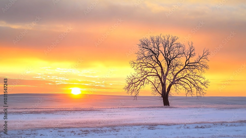 2408 57.A serene morning sunrise in winter, with the sky painted in shades of orange, yellow, and pink. The sunlight casts a soft glow over the landscape, creating a peaceful and tranquil scene. The 2408 57.A serene morning sunrise in winter, with the sky painted in shades of orange, yellow, and pink. The sunlight casts a soft glow over the landscape, creating a peaceful and tranquil scene. The