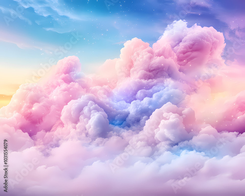 Wallpaper Mural Breathtaking sunrise over soft dreamy clouds in pastel colors unveiling a tranquil sky for visual serenity Torontodigital.ca