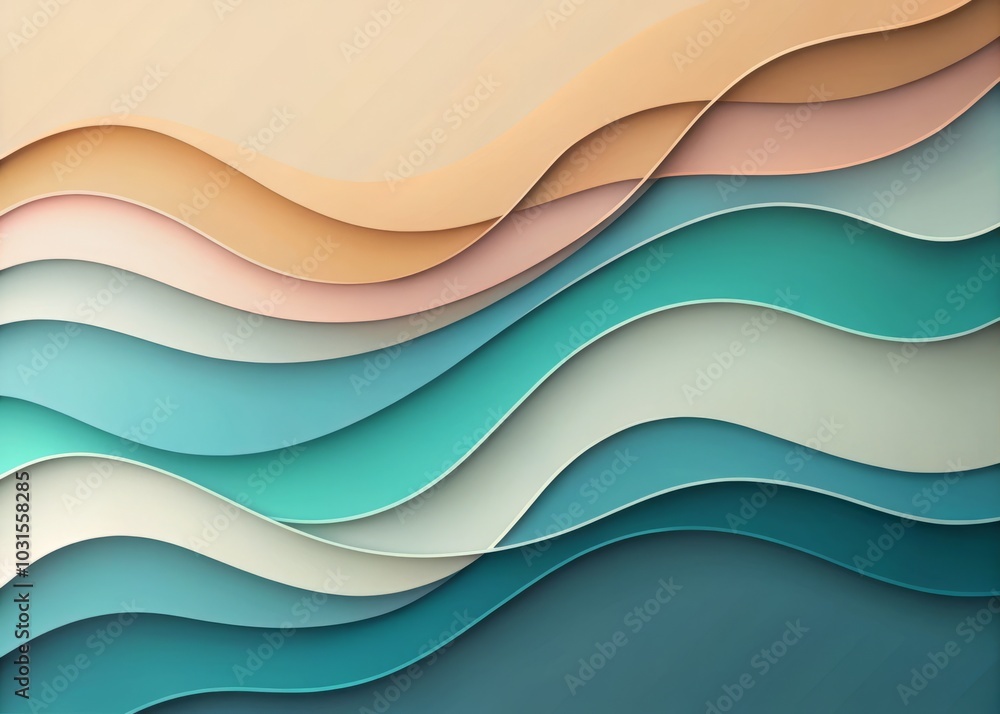Abstract Paper Cut Wave Background Design for Modern Presentations, Banners, and Creative Backdrops, Perfect for Digital and Print Media Usage Abstract Paper Cut Wave Background Design for Modern Presentations, Banners, and Creative Backdrops, Perfect for Digital and Print Media Usage