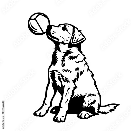 Dog Play Ball