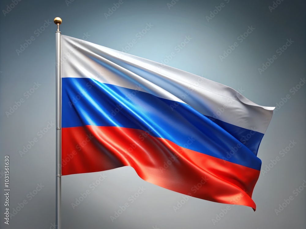 Stunning Russia Wavy Flag Product Photography with Clipping Path for Professional Use, Ideal for Marketing, Websites, and Graphic Design Projects Featuring National Symbols and Colors Stunning Russia Wavy Flag Product Photography with Clipping Path for Professional Use, Ideal for Marketing, Websites, and Graphic Design Projects Featuring National Symbols and Colors