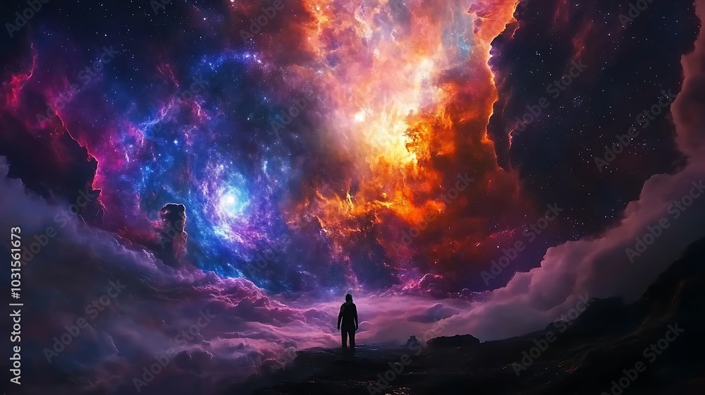 A breathtaking view of a vibrant galaxy A breathtaking view of a vibrant galaxy