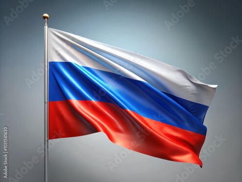 Free Download Stunning Russia Wavy Flag Product Photography with Clipping Path for Professional Use, Ideal for Marketing, Websites, and Graphic Design Projects Featuring National Symbols and Colors - GFXLoad