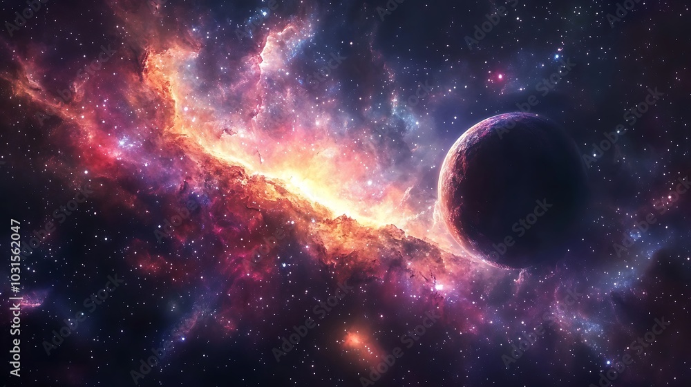A breathtaking view of a vibrant galaxy A breathtaking view of a vibrant galaxy