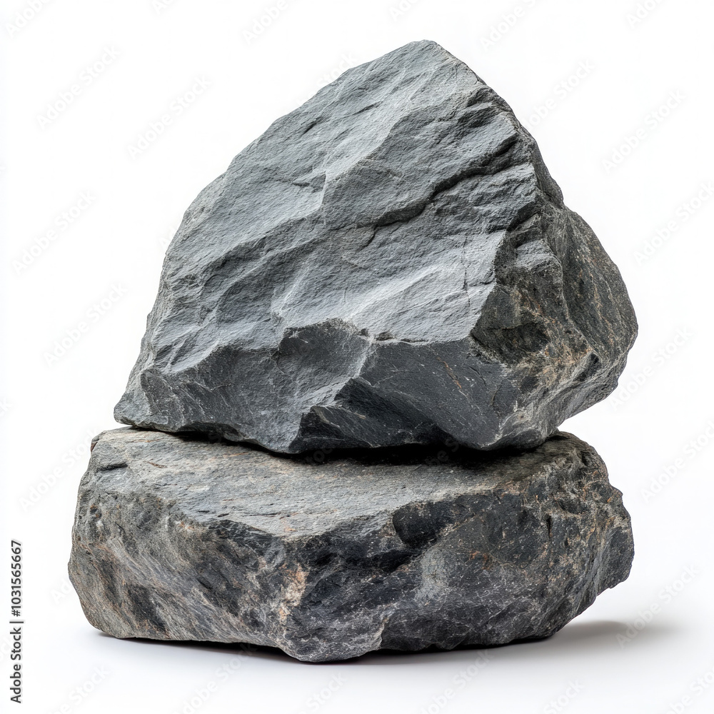Broken Stone Isolated Broken Stone Isolated