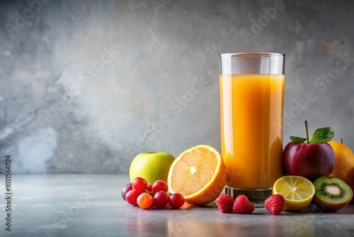 Refreshing Natural Fruit Juice in Minimalist Style for Dietary Nutrition