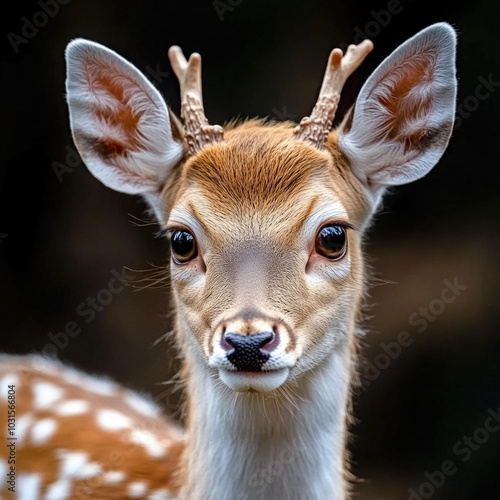 Deer Face Isolated