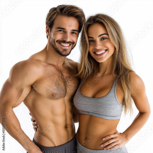 Diet Couple Isolated