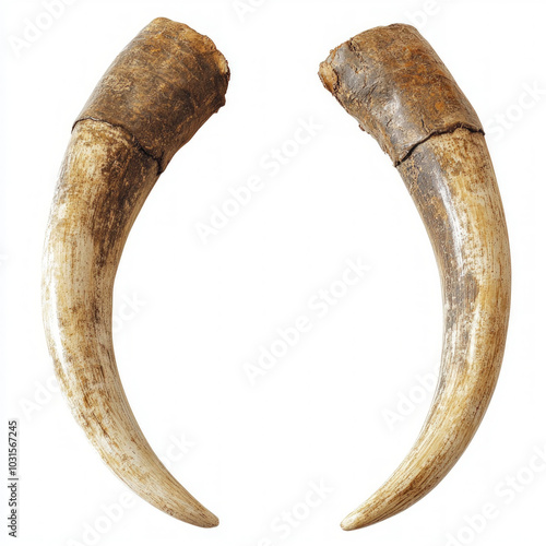 Elephant Tusks Isolated