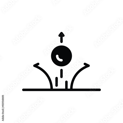 Black solid icon for bounce