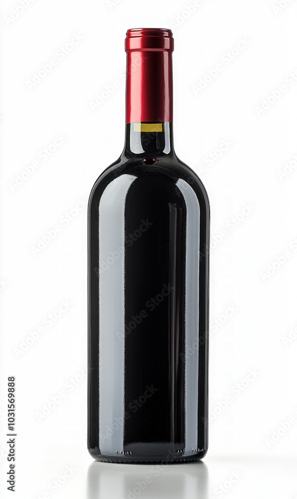 Red Wine Bottle On White Background Red Wine Bottle On White Background