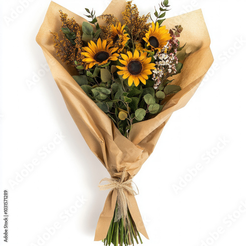 Sunflower Bouquet Isolated
