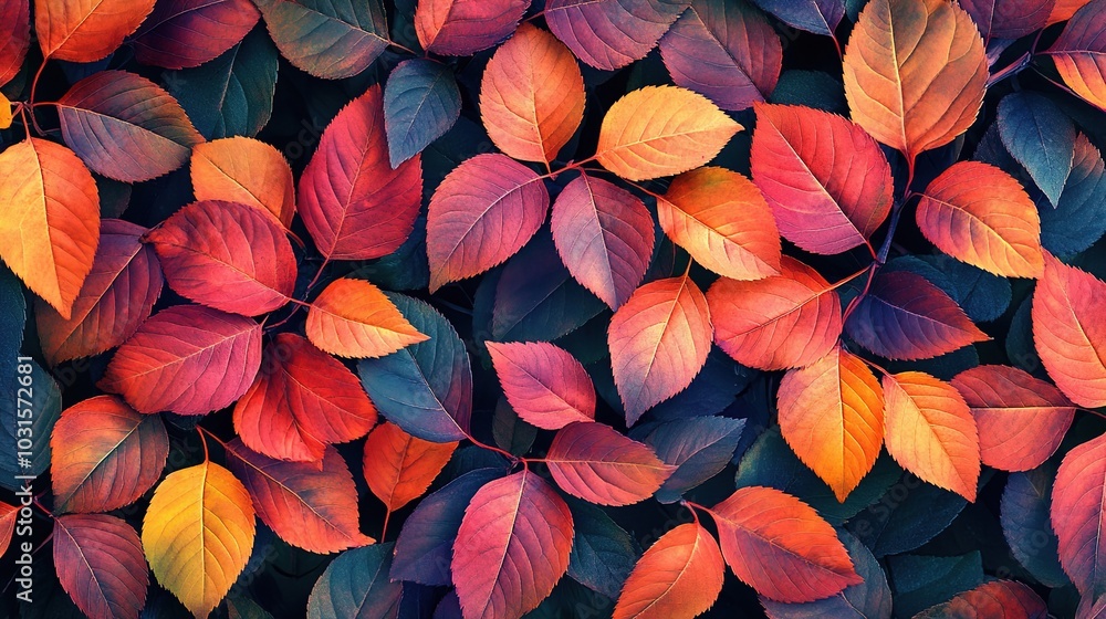 Vibrant Autumn Leaves in Vivid Colors Vibrant Autumn Leaves in Vivid Colors