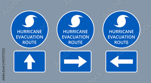 Hurricane Evacuation Route Sign Collection