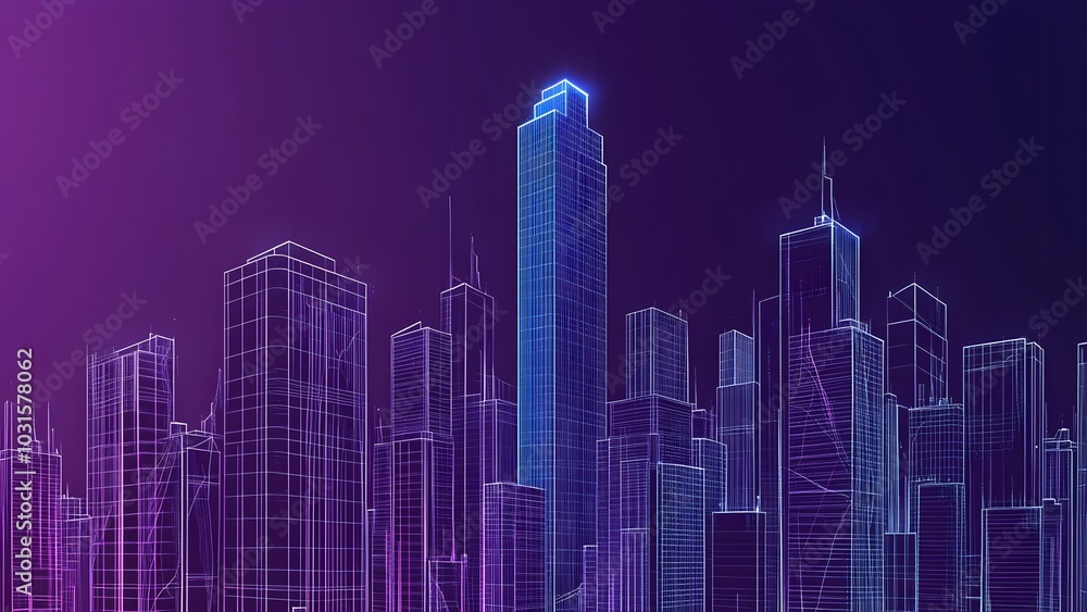 abstract city skyline abstract city skyline