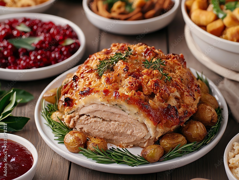 A traditional holiday meal shared with family on New Year's Day, new year's day, tradition holiday meal A traditional holiday meal shared with family on New Year's Day, new year's day, tradition holiday meal